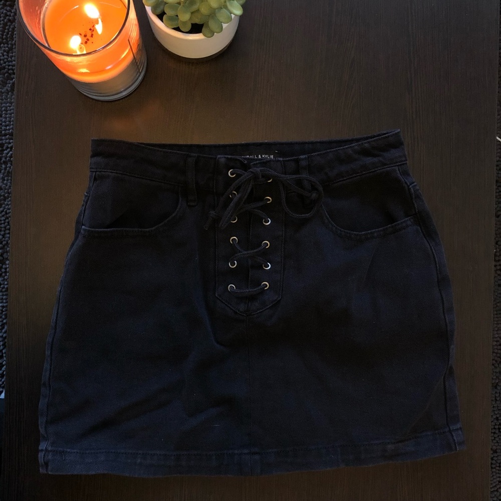 Black Denim Skirt